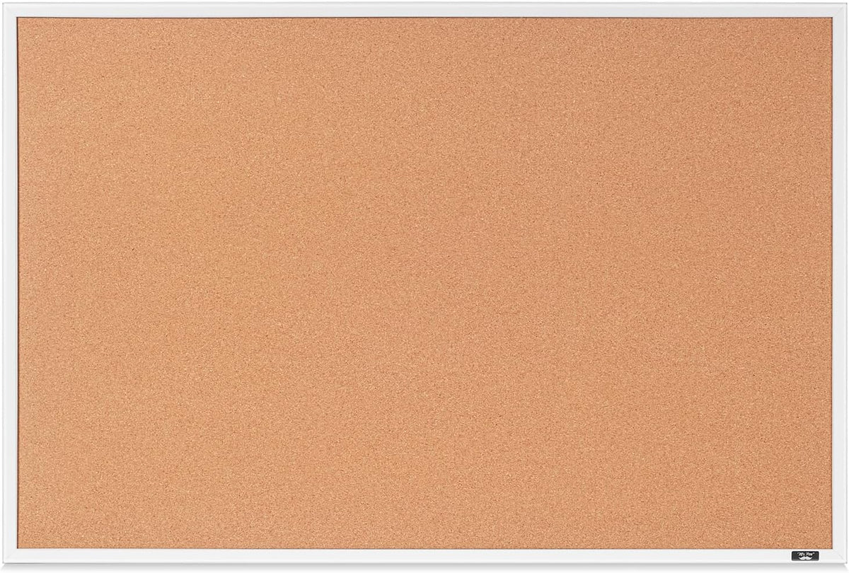 Mr. Pen- Cork Board, 24”x36”, White Frame, Cork Bulletin Board
