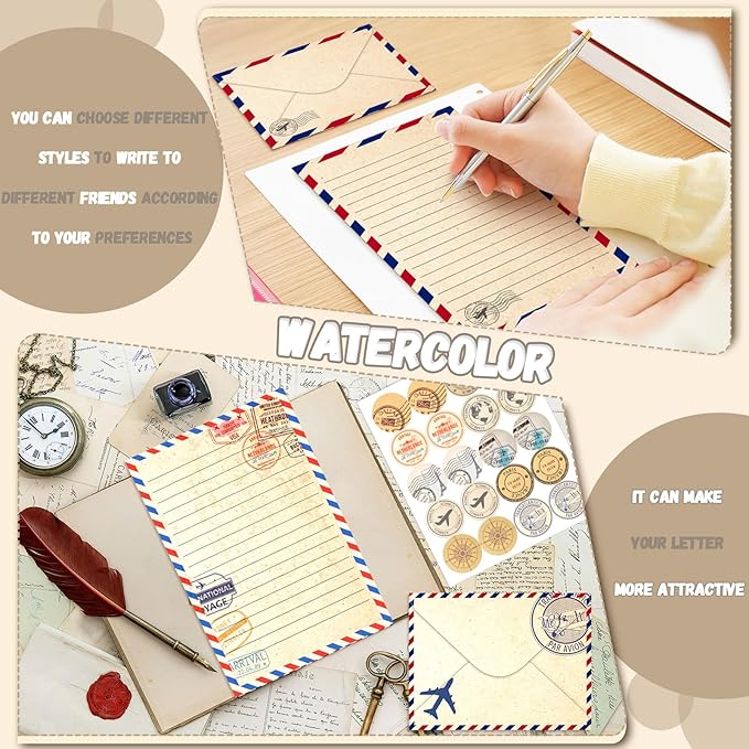 TaoBary 160 Pcs Stationery Paper Set 50 Double Sided Stationery Papers - Image 6