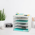 EASEPRES 5 Slot Mesh Desk Organizer Tray, File Paper Letter Folder Holder - Image 5