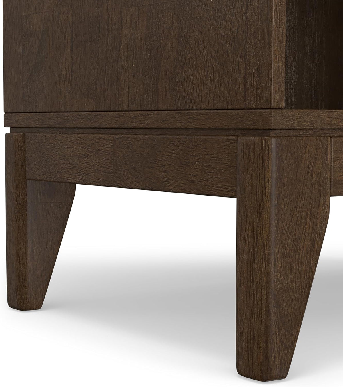 SIMPLIHOME Harper 66" Tall Solid Wood 5-Shelf Bookcase in Walnut Brown