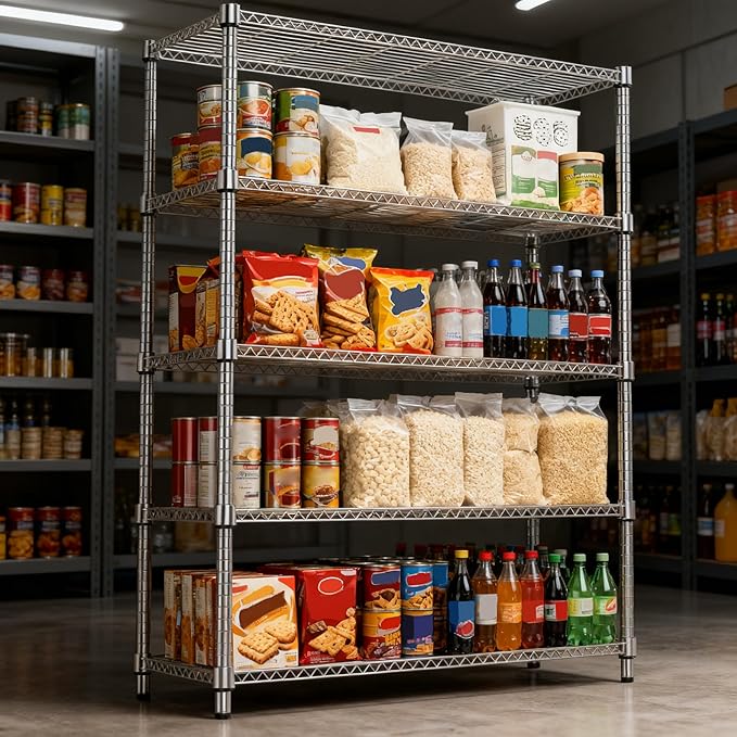 M MZG 5 Tiers Shelf 1750 lbs Steel Storage Shelving Utility Shelving Unit Steel - Image 5