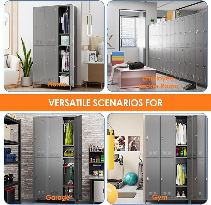 SUPEER 6 Doors Metal Lockers for Employees - Image 7