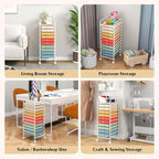 Giantex 10-Drawer Rolling Storage Cart w/Wheels, Removable Drawers, Mobile - Image 8