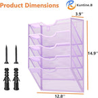Kuntine.B Wall File Organizer Office Hanging Magazine Holder Wall File Organizer - Image 2
