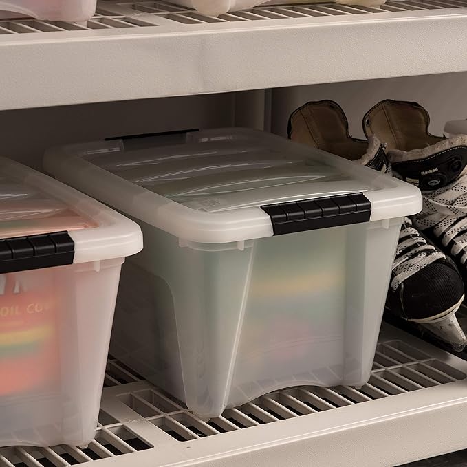 IRIS USA 19 Qt Stackable Plastic Storage Bins - Image 9