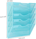EASEPRES 5 Pocket Mesh Hanging Wall File Organizer, Wall Mounted Mail Paper - Image 4