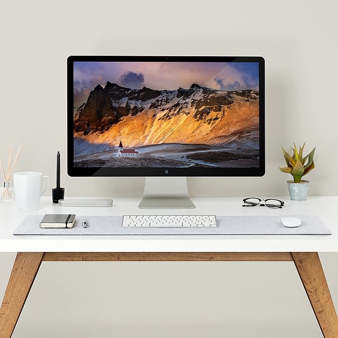 Wolvende Premium Felt Desk Mat | Medium 12" x 36" | Multifunctional Desk Pad - Image 3