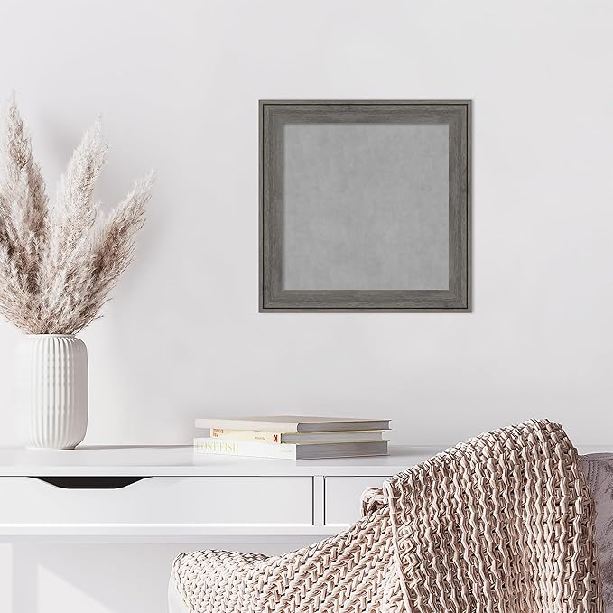 Amanti Art Grey Framed Magnetic Board 15x15 X-Small Vision Board - Image 5