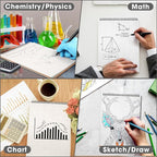 Engrowtic 2 Pack Top Spiral Graph Paper Notebooks 8.7 X11.4 Inch A4 Grid Paper - Image 3