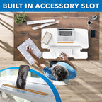 Mount-It! Standing Desk Converter White 38” Wide Height Adjustable Stand Up - Image 4