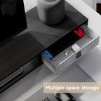 Fenge Dual Monitor Stand with 2 Drawers, 42.5 Inches Large Computer Riser - Image 5