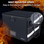 ENGPOW File Box with Lock, Fireproof Document Box with Pockets, Collapsible - Image 6