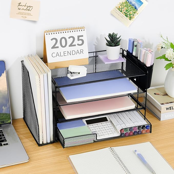 OPNICE Desk Organizer, 4-Tier Desktop File Organizer - Image 2