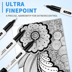 craftinova Black Ultra Fine Point Permanent Markers, Extra Fine Tip, Quick - Image 4