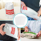 Dish Packing Supplies for Moving,320 Moving Supplies 4 Sizes (16 x 12", 12 x 12", 12 x 7.8", 7.8 x 7.8"),with 60 Fragile Stickers,High density thicker Cushion Foam for Plate Packing Shipping Storage.