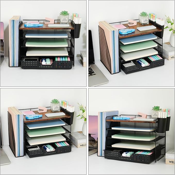 OPNICE Desk Organizer, 5-Tier Paper File Organizer - Image 4