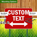 Custom Arrow, Custom Directional Sign, Two way Arrow, 36x48 Inches, Rust Free - Image 5