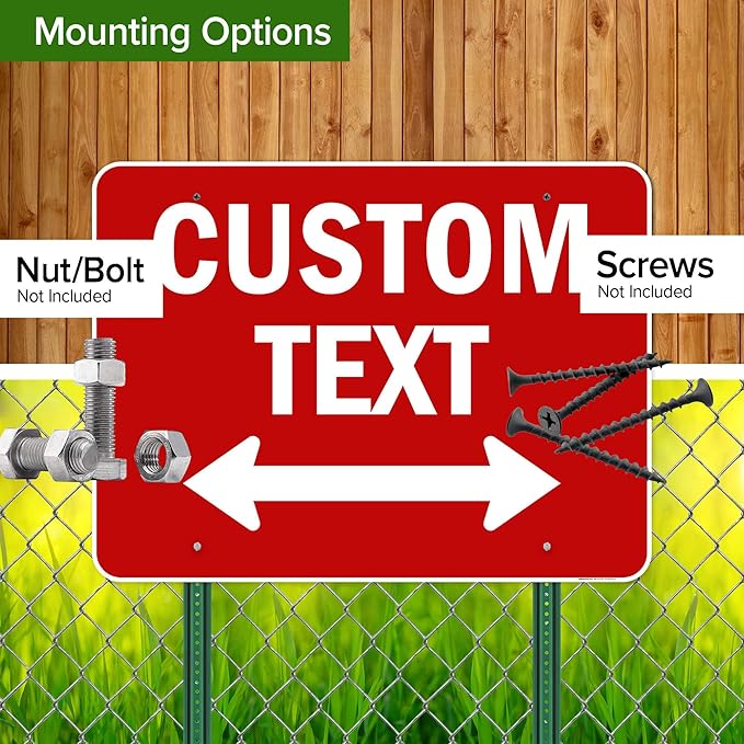 Custom Arrow, Custom Directional Sign, Two way Arrow, 36x48 Inches, Rust Free - Image 5