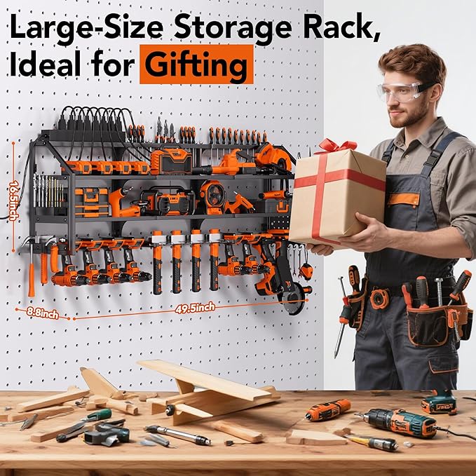 YFFSRJDJ Extra Large Power Tool Organizer Wall Mount - Image 7