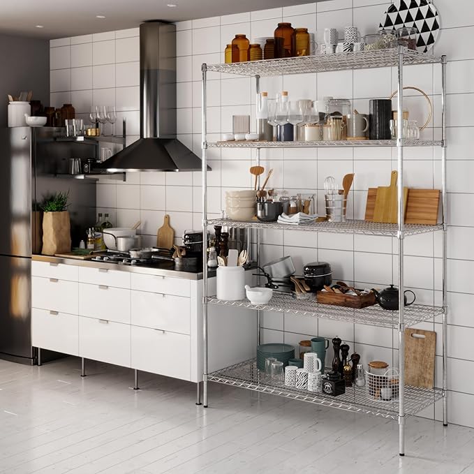Regal Altair 24" Deep x 54" Wide x 86" Height Wire Shelving Kit | 5-Tier | NSF - Image 8
