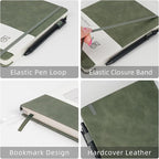 OnMove Notebooks Journal for Women Men 12 Pack Bulk Leather Hardcover - Image 3