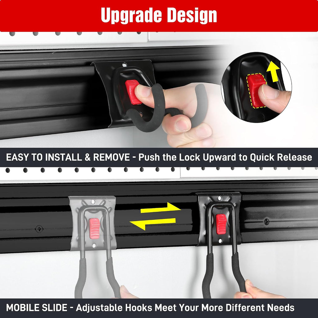 workpro 64" garage tool organizer wall mount with, close-up detail