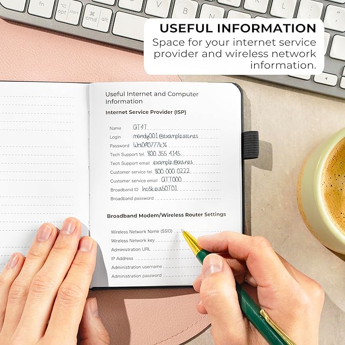 Clever Fox Password Book with alphabetical tabs. Internet Address Organizer - Image 5