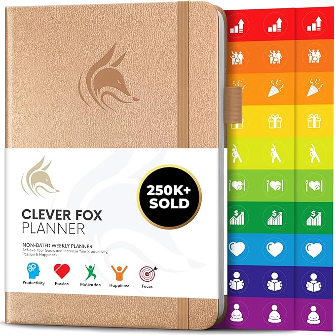 Clever Fox Planner – Undated Weekly & Monthly Planner by CleverFox