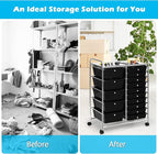 DORTALA 15-Drawer Rolling Storage Cart - Image 6