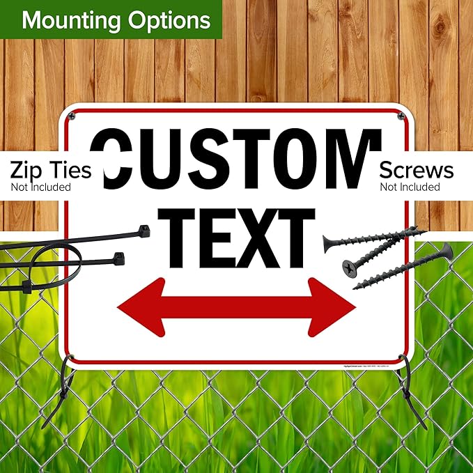 Custom Arrow, Custom Directional Sign, Two Way Arrow, 18x24 Inches, 55 mil - Image 5
