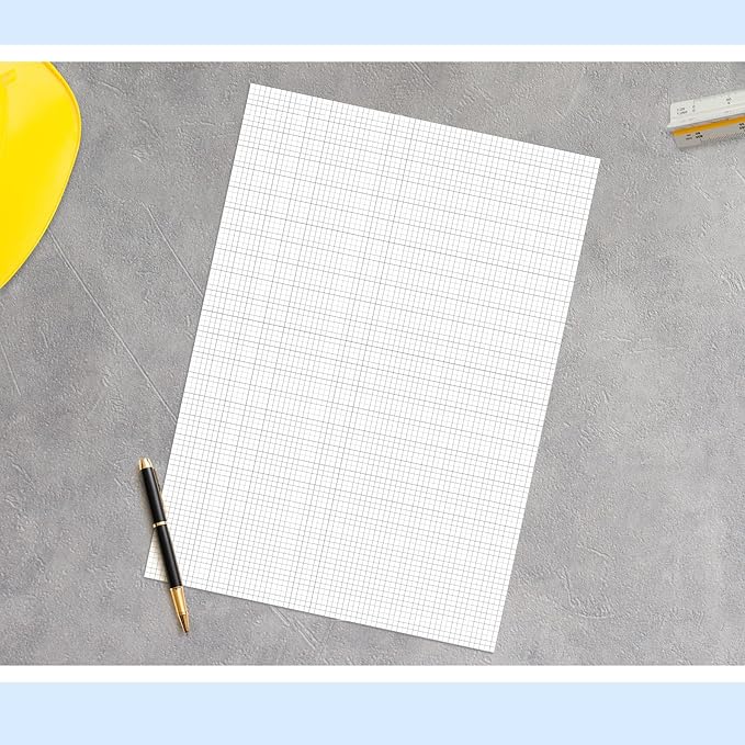Fuyoooo 25 Sheet Graph Paper Pad 24" x 17" Large Graph 1" and 1/4" Ruled Grid - Image 7