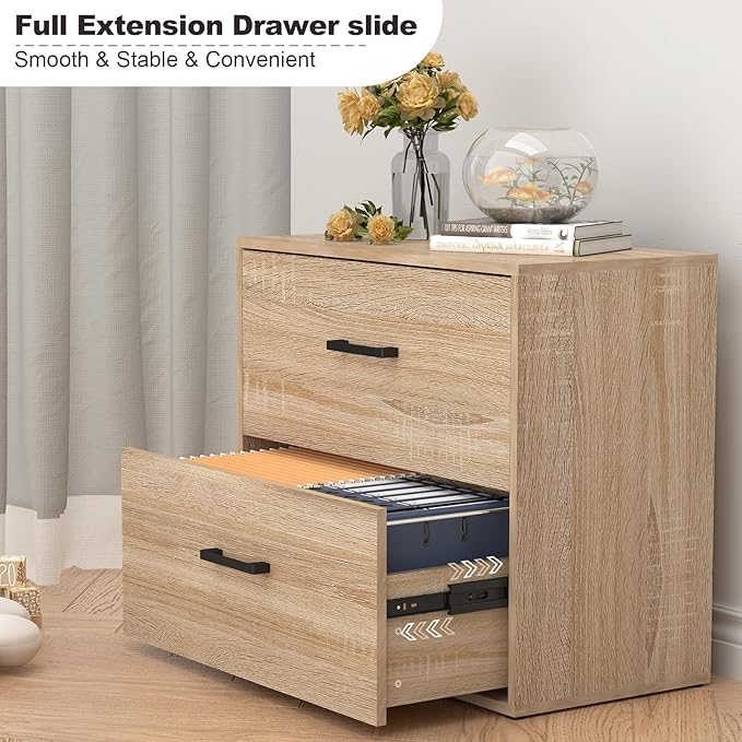 FATIGOS 2 Drawer Lateral File Cabinets, Wooden File Cabinets - Image 6