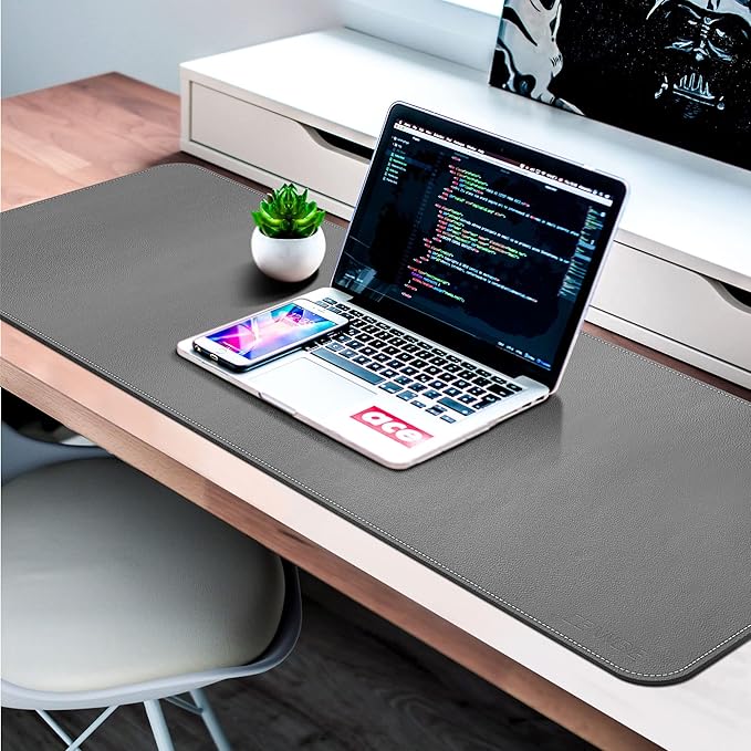 CENNBIE Leather Desk Mat, Extended Non-Slip Mouse Pad, Waterproof PU Leather - Image 6