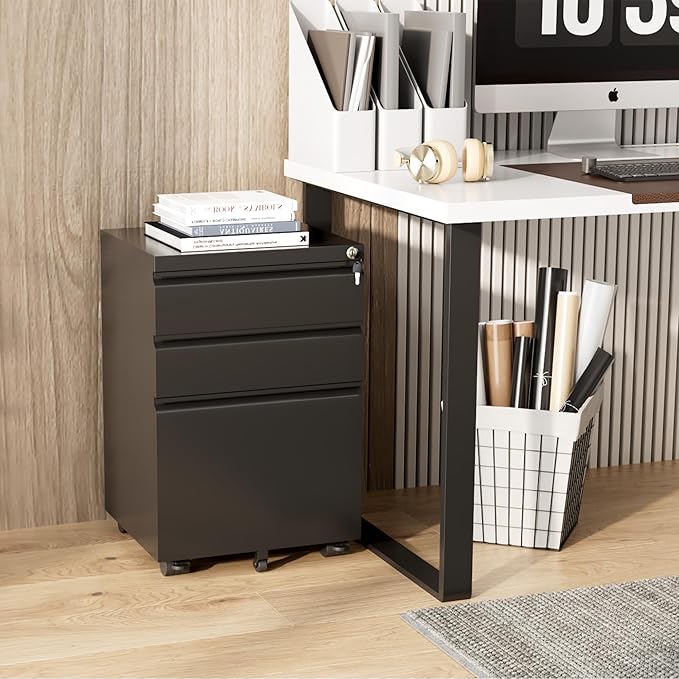 Greenvelly 3 Drawer Mobile File Cabinet - Image 2
