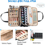 acrylic paint storage bag, art supply organizer with shown in use
