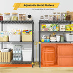 3 Tier Storage Shelves Metal Shelving Unit, Adjustable Wire Rack Pantry Kitchen - Image 5
