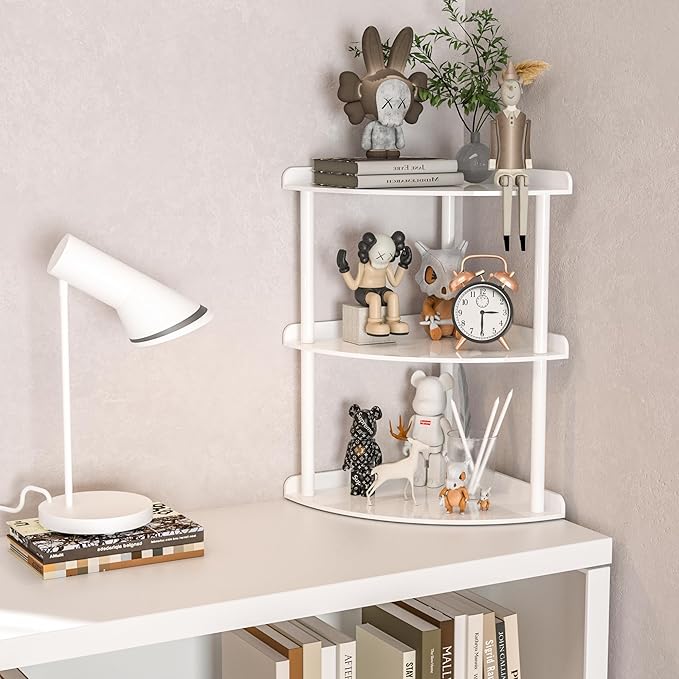 Sezanrpt 3 Tier Acrylic Corner Shelf Organizer Storage 9.5x9.5x15.7 Inch - Image 6