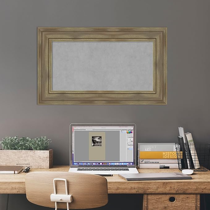 Amanti Art Grey Framed Magnetic Board 18x30 Small Vision Board - Image 5
