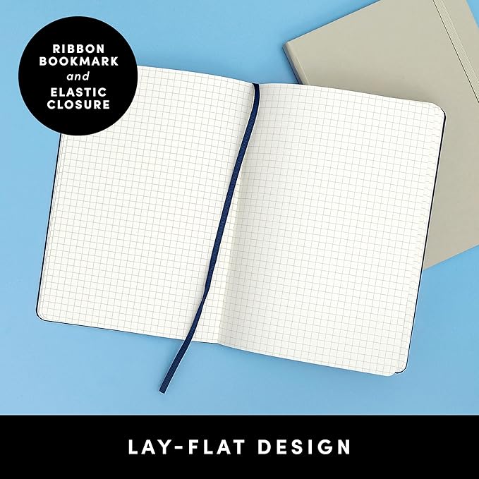 PAPERAGE Graph Paper Journal Notebook, 160 Pages, Medium 5.6 in x 8 in - Image 3