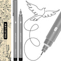 ARTISTRO Set of 2 Fineliner Pens, Waterproof Archival Ink, Ultra Fine Tip Pen by ARTISTRO