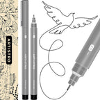 ARTISTRO Set of 2 Fineliner Pens, Waterproof Archival Ink, Ultra Fine Tip Pen by ARTISTRO