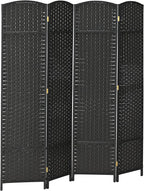 HOMCOM Room Divider, 4 Panel Folding Privacy Screen, 5.6' Tall Freestanding by HOMCOM