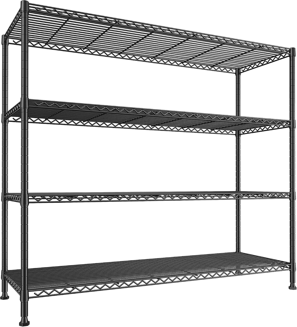 REIBII Storage Shelves 45.3''W Wire Shelving Unit 4 Tier Metal Shelves