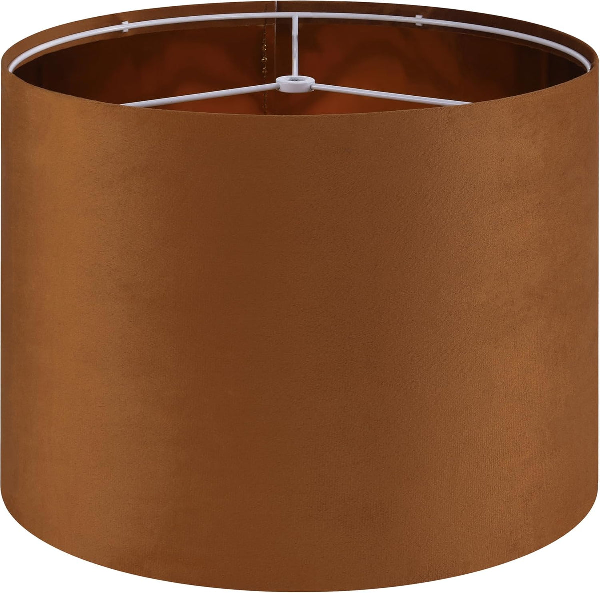 GO&SO 1 PCS Burnt Orange Velvet Drum Lamp Shade, Modern Replacement Lamp Shades