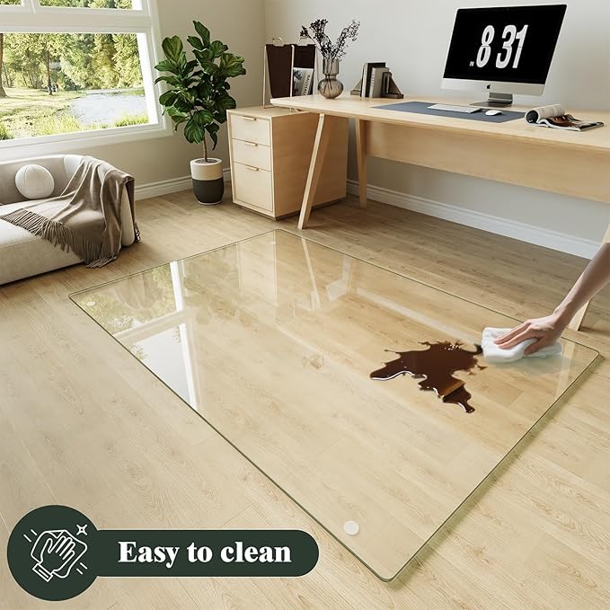 Koonmi Tempered Glass Chair Mat - Image 9