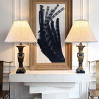 GO&SO Large Lamp Shades Set of 2 Oatmeal Beige Linen Lamp Shade, 6.5" Top x - Image 4