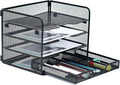 SETTFRFE 4 Tier Mesh Paper Letter Tray, Desk File Organizer by SETTFRFE