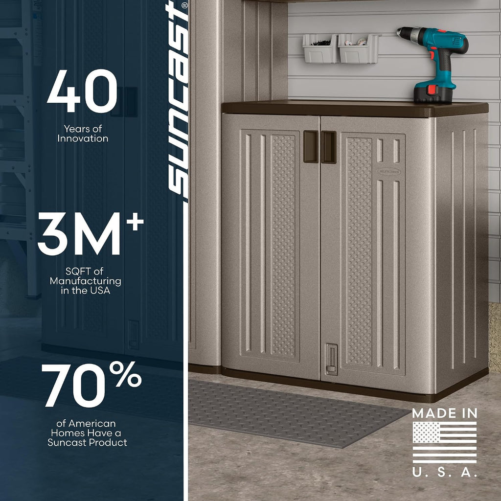 suncast 9 cu ft base storage cabinet, lockable, view 9