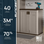 suncast 9 cu ft base storage cabinet, lockable, view 9