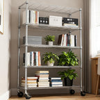 M MZG 5 Tiers Shelf 1750 lbs Steel Storage Shelving Utility Shelving Unit Steel - Image 2